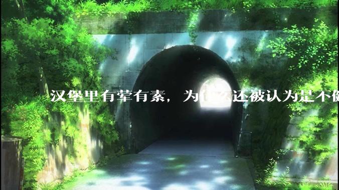 汉堡里有荤有素，为什么还被认为是不健康的？