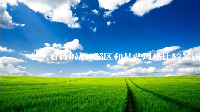 怎么看待B站舞蹈区和某些风格比较暴露的up？