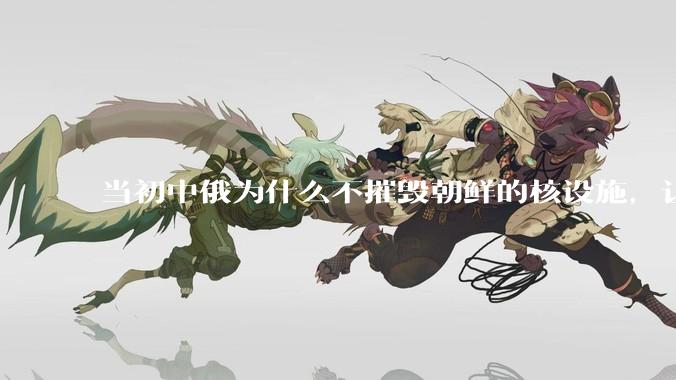 当初中俄为什么不摧毁朝鲜的核设施，让朝鲜拥有了自己的核武器？