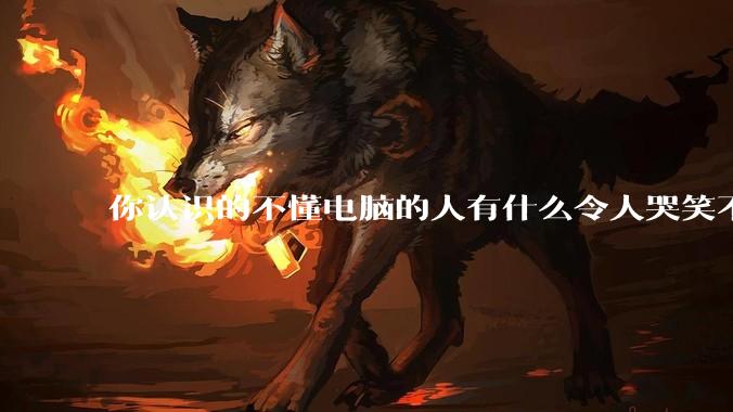 你认识的不懂电脑的人有什么令人哭笑不得的操作？